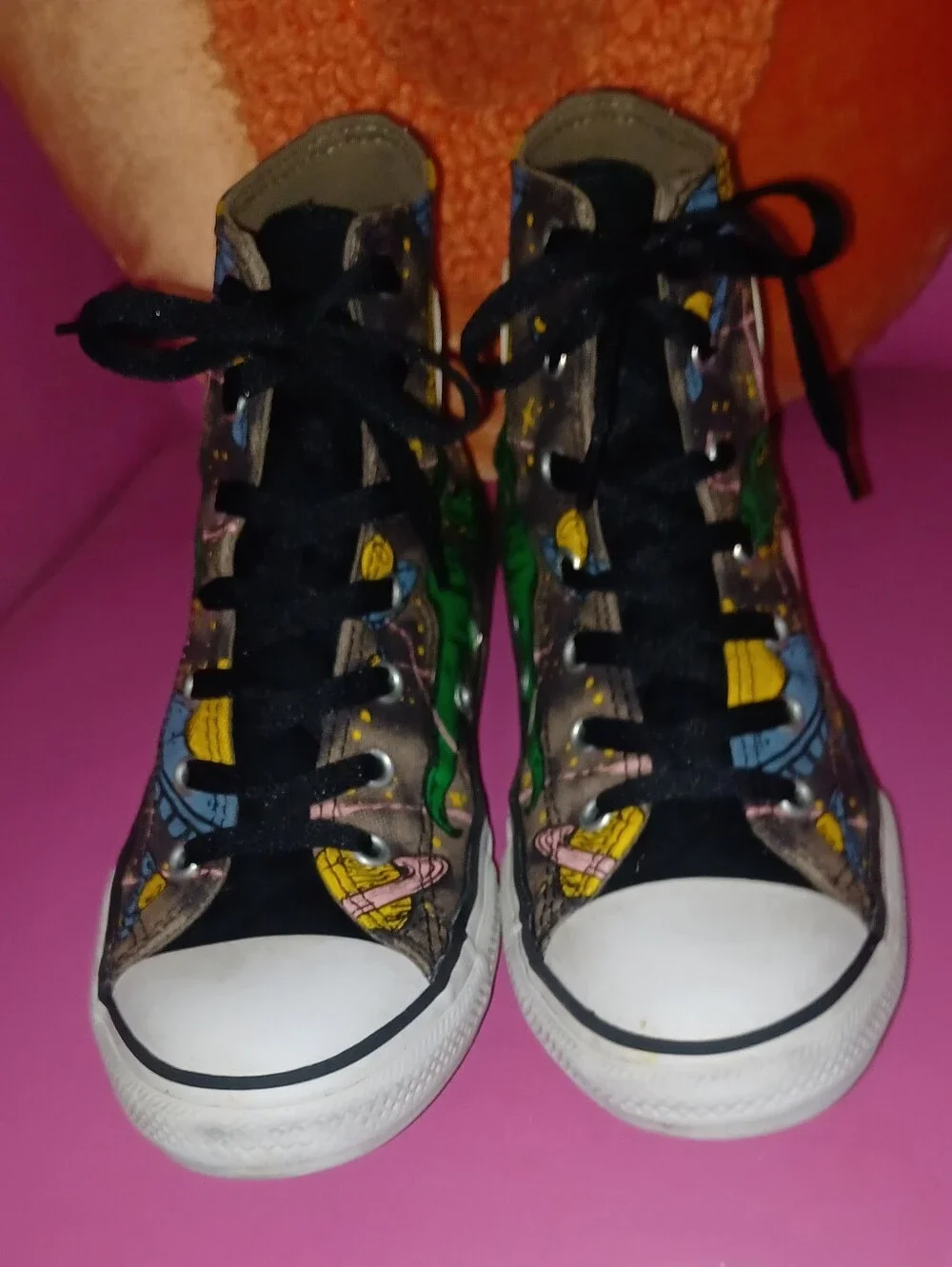 Converse Dinoverse High Top Sneaker in Black & Green